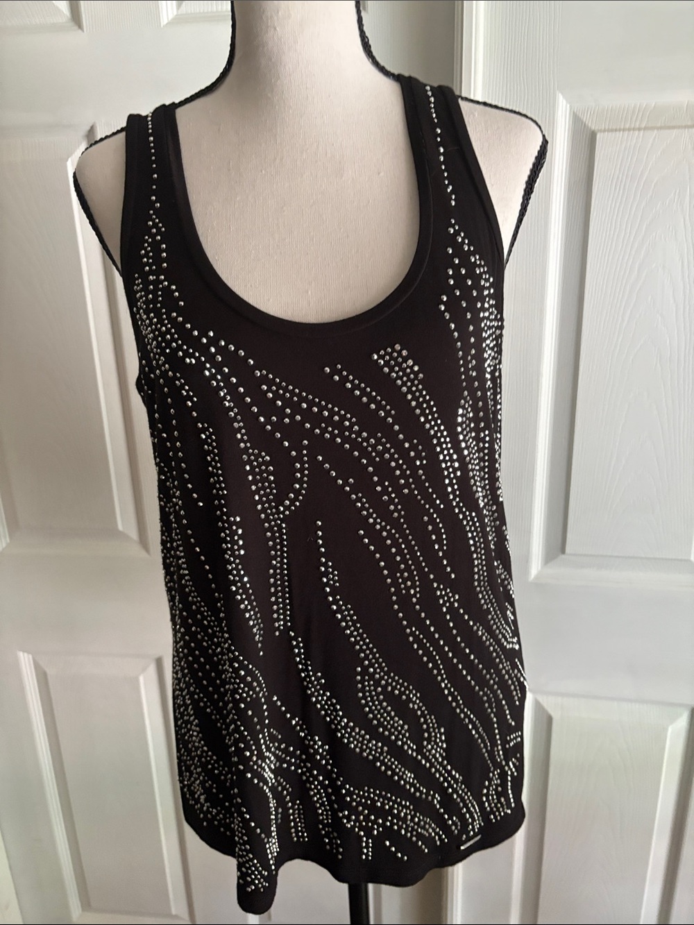 Calvin Klein Black Tank Top with Silver Studs